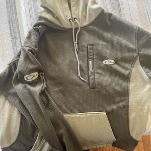 Drake lightweight hoodie. Light brown and Beige.